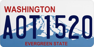 WA license plate AOT1520