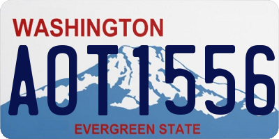 WA license plate AOT1556