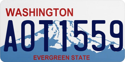 WA license plate AOT1559