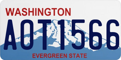WA license plate AOT1566