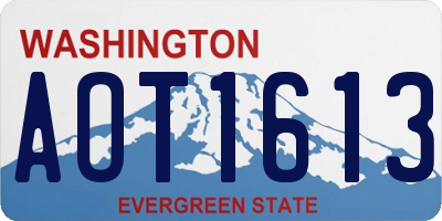 WA license plate AOT1613