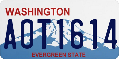 WA license plate AOT1614
