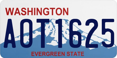 WA license plate AOT1625