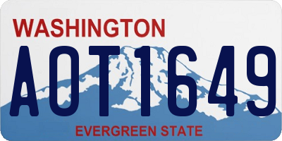 WA license plate AOT1649