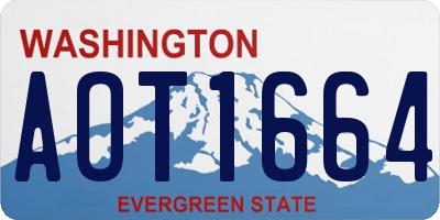 WA license plate AOT1664