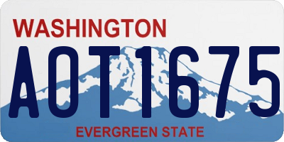 WA license plate AOT1675