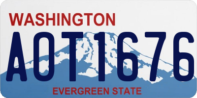 WA license plate AOT1676