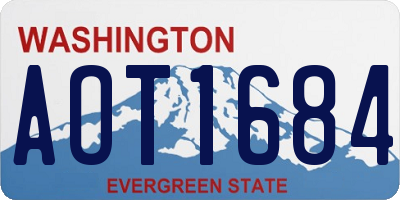 WA license plate AOT1684