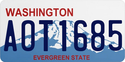 WA license plate AOT1685