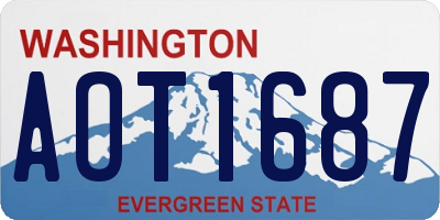 WA license plate AOT1687