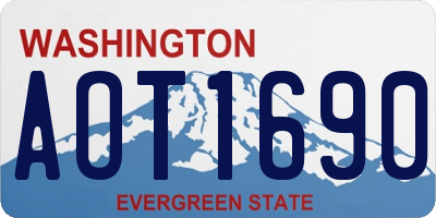 WA license plate AOT1690