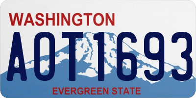 WA license plate AOT1693