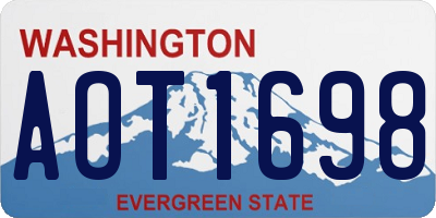 WA license plate AOT1698