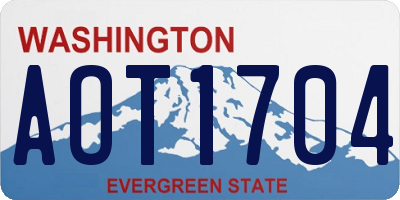 WA license plate AOT1704