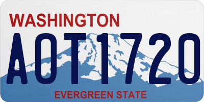 WA license plate AOT1720