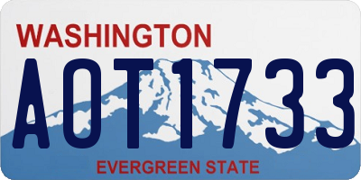 WA license plate AOT1733