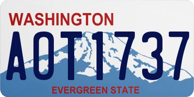 WA license plate AOT1737