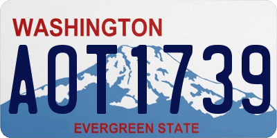 WA license plate AOT1739