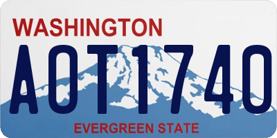 WA license plate AOT1740