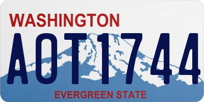 WA license plate AOT1744