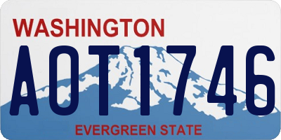 WA license plate AOT1746