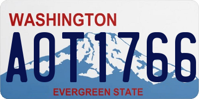 WA license plate AOT1766
