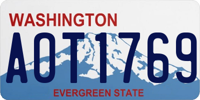 WA license plate AOT1769