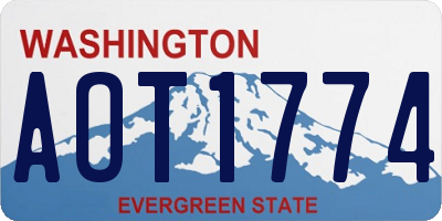 WA license plate AOT1774