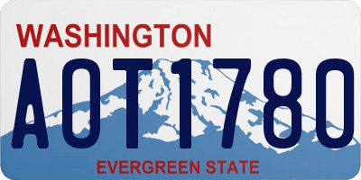 WA license plate AOT1780