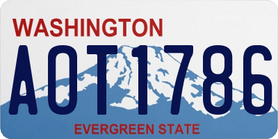 WA license plate AOT1786