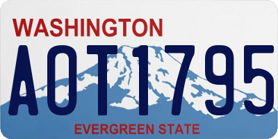 WA license plate AOT1795