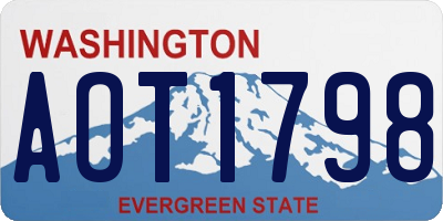 WA license plate AOT1798