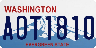 WA license plate AOT1810
