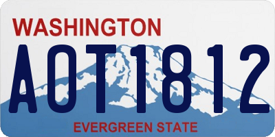 WA license plate AOT1812