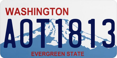 WA license plate AOT1813