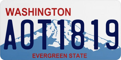 WA license plate AOT1819