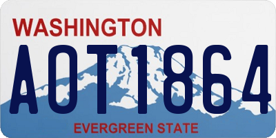 WA license plate AOT1864