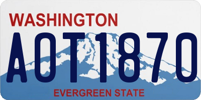 WA license plate AOT1870