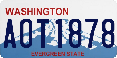 WA license plate AOT1878