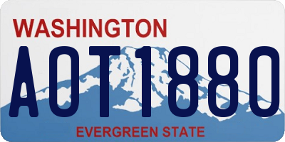 WA license plate AOT1880