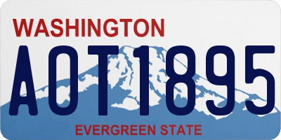 WA license plate AOT1895