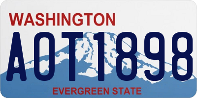 WA license plate AOT1898