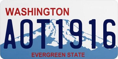 WA license plate AOT1916