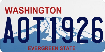 WA license plate AOT1926