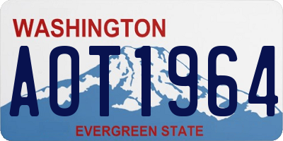 WA license plate AOT1964