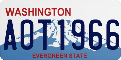 WA license plate AOT1966