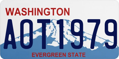 WA license plate AOT1979