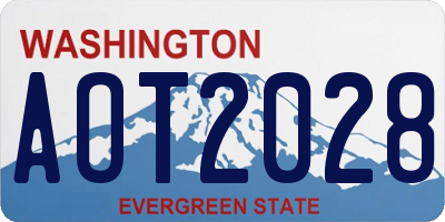 WA license plate AOT2028
