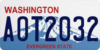 WA license plate AOT2032