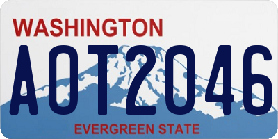 WA license plate AOT2046